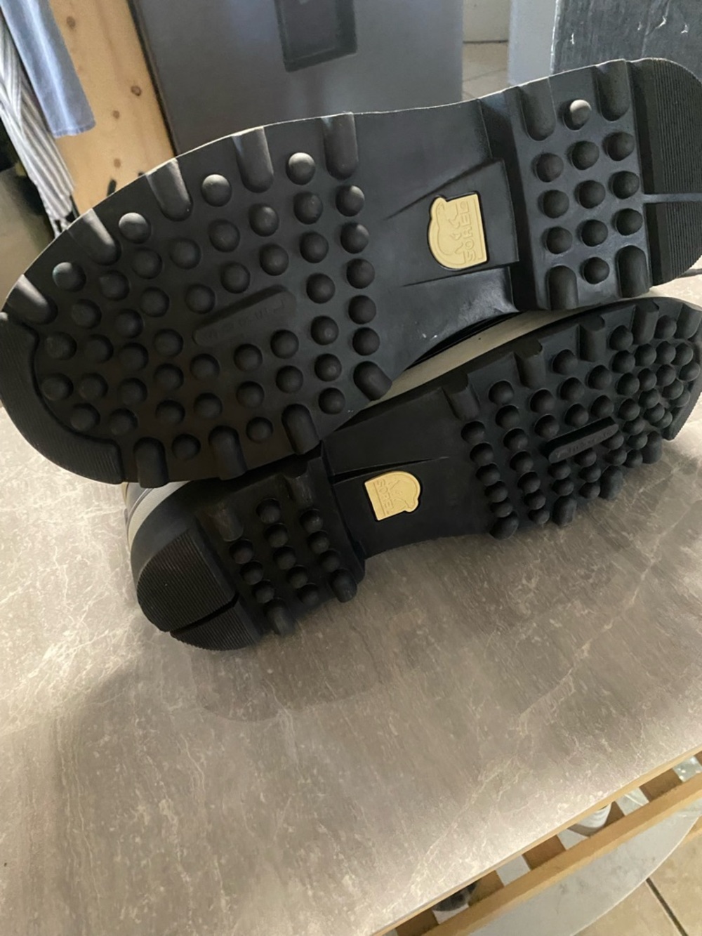 SOREL Caribou Waterproof Boot Insulated Black Dark Stone Natural Rubber Men's 13 - Picture 9 of 16